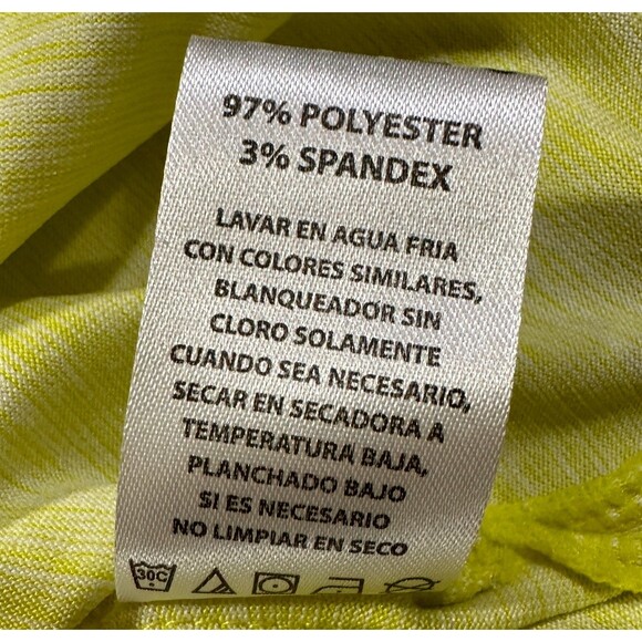 Black Clover Mens Polo Shirt XXL Golf Tech Performance Yellow Stripe Live Lucky - Picture 9 of 10